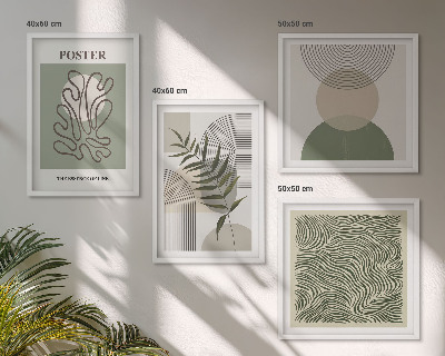 Set tablouri gata de agățat Modele botanice geometrice