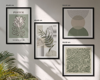Set tablouri gata de agățat Modele botanice geometrice