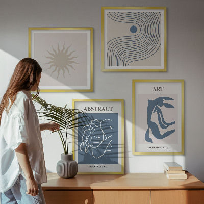 Compoziție de tablouri pentru perete Modelele abstracte elegante ale lui Matisse