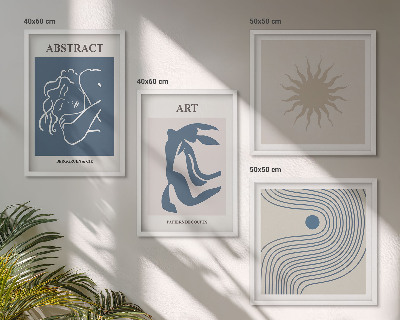 Compoziție de tablouri pentru perete Modelele abstracte elegante ale lui Matisse