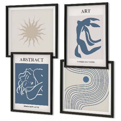 Compoziție de tablouri pentru perete Modelele abstracte elegante ale lui Matisse
