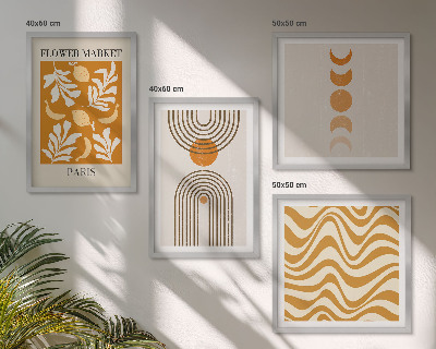 Set tablouri gata de agățat Modele geometrice de plante