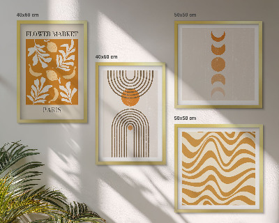 Set tablouri gata de agățat Modele geometrice de plante