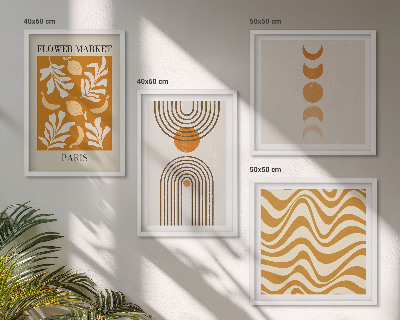 Set tablouri gata de agățat Modele geometrice de plante