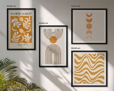 Set tablouri gata de agățat Modele geometrice de plante