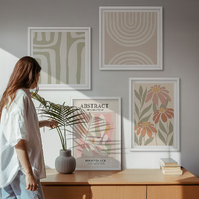 Compoziție de tablouri pentru perete Forme abstracte de plante