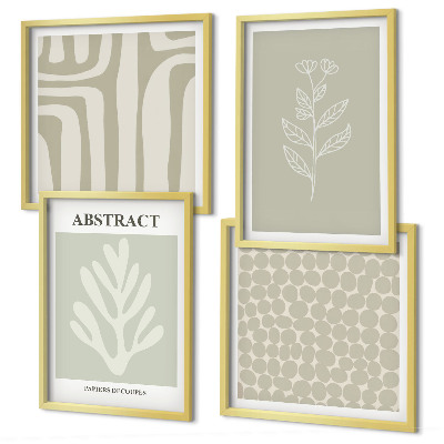 Set tablouri gata de agățat Modele abstracte de plante