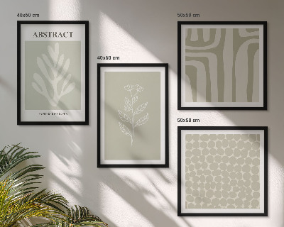 Set tablouri gata de agățat Modele abstracte de plante
