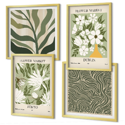 Compoziție de tablouri pentru perete Decorațiuni boho cu modele de plante