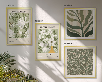 Compoziție de tablouri pentru perete Decorațiuni boho cu modele de plante