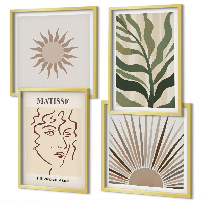 Set tablouri gata de agățat Modele abstracte de plante