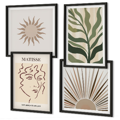 Set tablouri gata de agățat Modele abstracte de plante