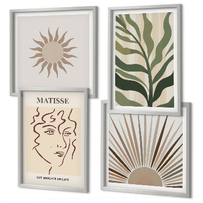 Set tablouri gata de agățat Modele abstracte de plante