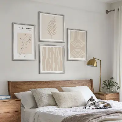 Set de tablouri abstracte în stil boho gata de agățat