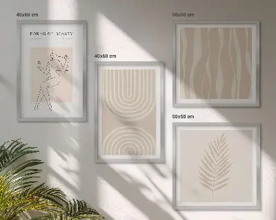 Set de tablouri abstracte în stil boho gata de agățat