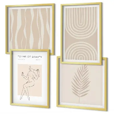 Set de tablouri abstracte în stil boho gata de agățat