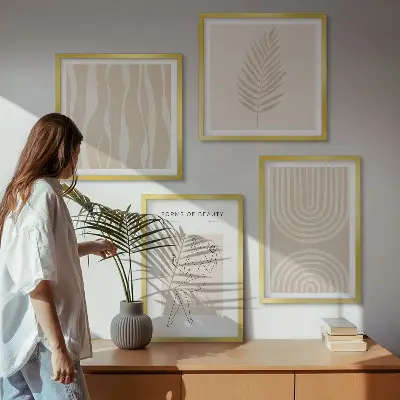 Set de tablouri abstracte în stil boho gata de agățat
