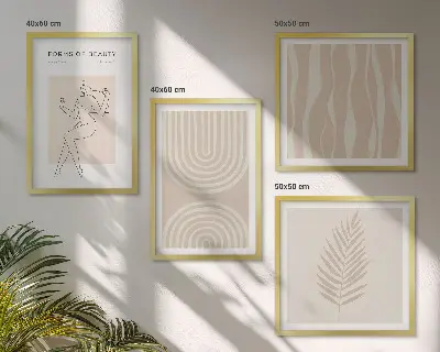 Set de tablouri abstracte în stil boho gata de agățat