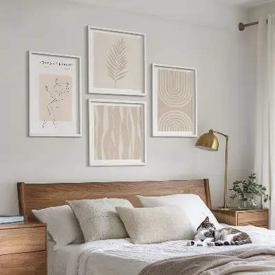 Set de tablouri abstracte în stil boho gata de agățat