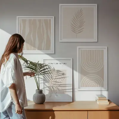 Set de tablouri abstracte în stil boho gata de agățat