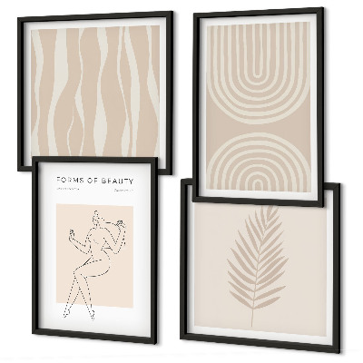 Set tablouri gata de agățat Decorațiuni boho abstracte