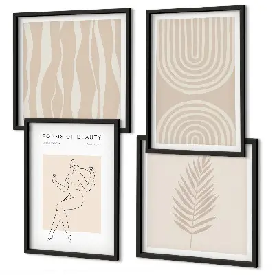 Set de tablouri abstracte în stil boho gata de agățat