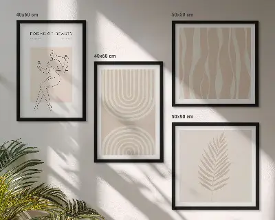 Set de tablouri abstracte în stil boho gata de agățat