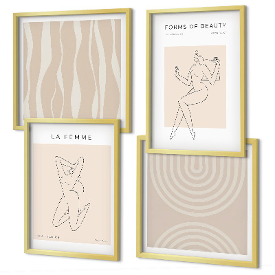 Compoziție de tablouri pentru perete O colecție de forme minimaliste