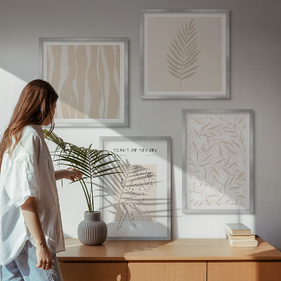 Set tablouri gata de agățat Motive vegetale minimaliste