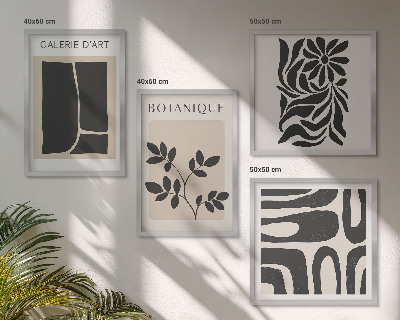 Set tablouri gata de agățat Modele abstracte de plante