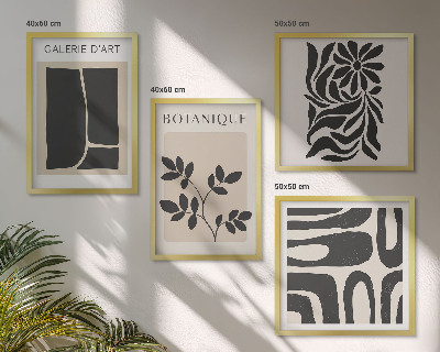 Set tablouri gata de agățat Modele abstracte de plante