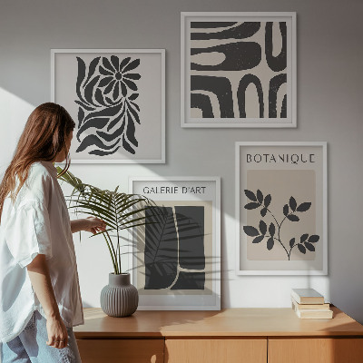 Set tablouri gata de agățat Modele abstracte de plante