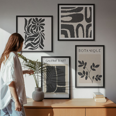 Set tablouri gata de agățat Modele abstracte de plante