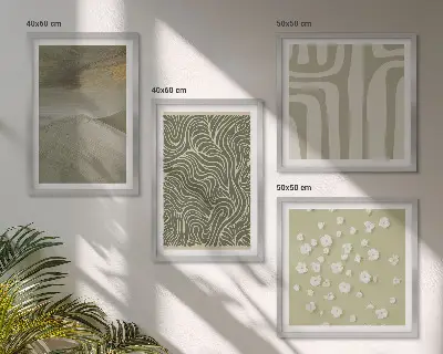 Set de tablouri gata de agățat cu modele boho abstracte