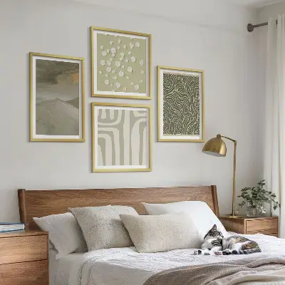 Set de tablouri gata de agățat cu modele boho abstracte