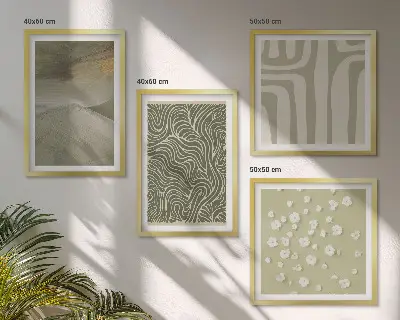Set de tablouri gata de agățat cu modele boho abstracte