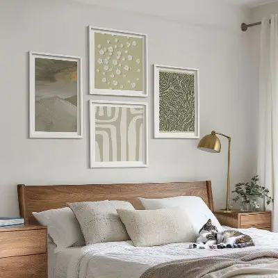 Set de tablouri gata de agățat cu modele boho abstracte