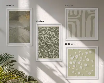 Set de tablouri gata de agățat cu modele boho abstracte