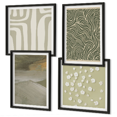 Set tablouri gata de agățat Modele boho abstracte