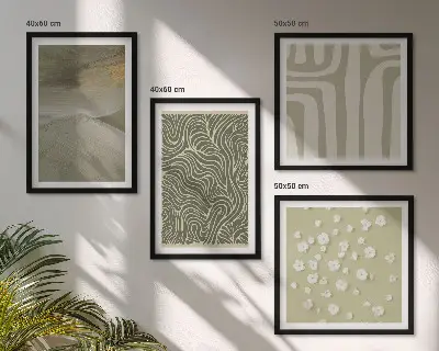 Set de tablouri gata de agățat cu modele boho abstracte