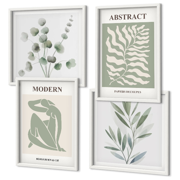 Set tablouri gata de agățat Plante boho cu design Matisse