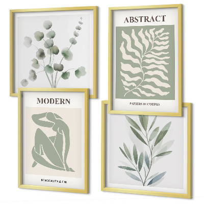 Set tablouri gata de agățat Plante boho cu design Matisse