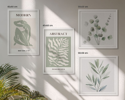 Set tablouri gata de agățat Plante boho cu design Matisse