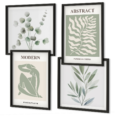 Set tablouri gata de agățat Plante boho cu design Matisse