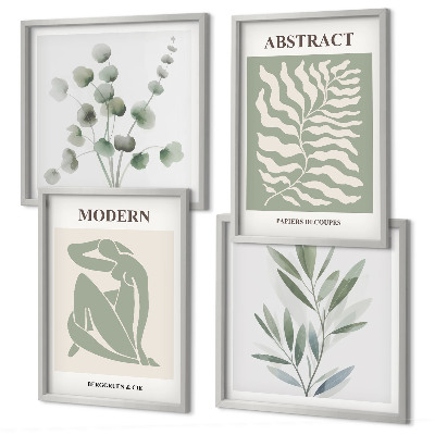 Set tablouri gata de agățat Plante boho cu design Matisse