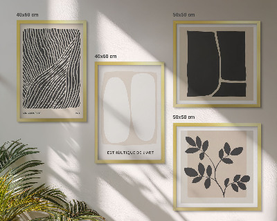 Compoziție de tablouri pentru perete Modele minimaliste de plante