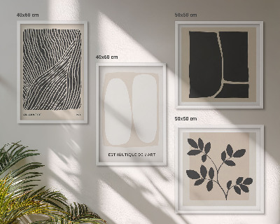 Compoziție de tablouri pentru perete Modele minimaliste de plante