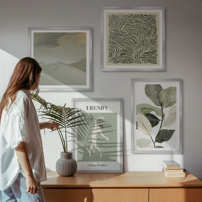 Set tablouri gata de agățat Modele abstracte de plante