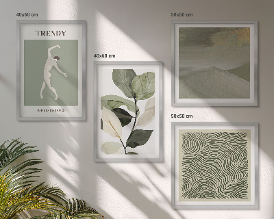 Set tablouri gata de agățat Modele abstracte de plante