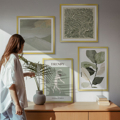 Set tablouri gata de agățat Modele abstracte de plante